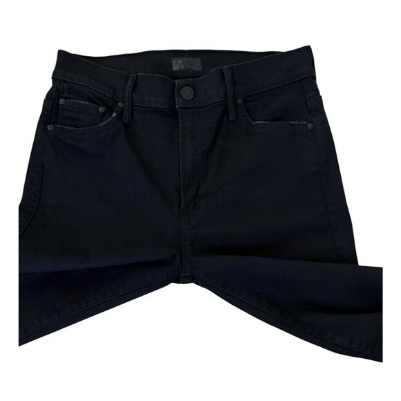 MOTHER The Insider Crop Cropped Bootcut Not Guilty Black Stretch Jeans Size 27 - Picture 6 of 12